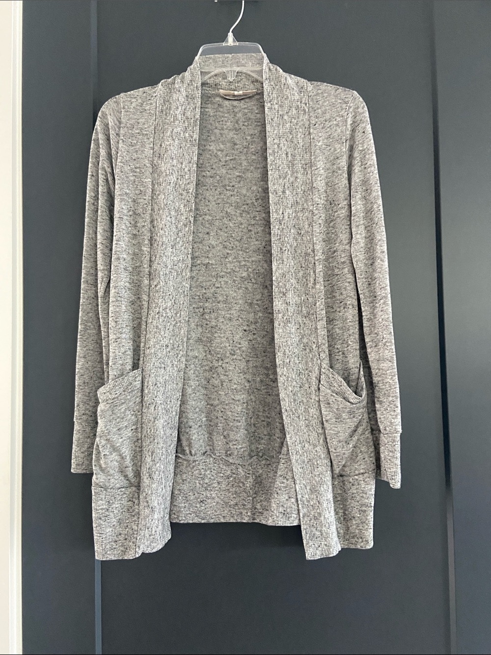 julie's closet Heather Gray Open-Front Cardigan with Pockets